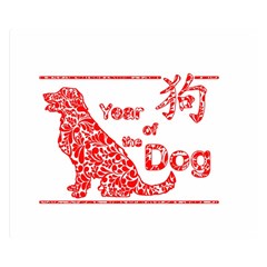 Year Of The Dog - Chinese New Year Double Sided Flano Blanket (small)  by Valentinaart