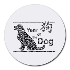 Year Of The Dog - Chinese New Year Round Mousepads by Valentinaart