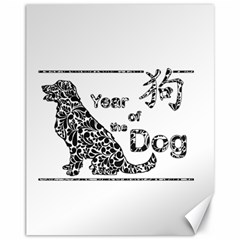 Year Of The Dog - Chinese New Year Canvas 11  X 14   by Valentinaart