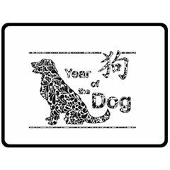 Year Of The Dog - Chinese New Year Fleece Blanket (large)  by Valentinaart