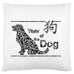 Year Of The Dog - Chinese New Year Large Cushion Case (two Sides) by Valentinaart