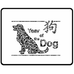 Year Of The Dog - Chinese New Year Double Sided Fleece Blanket (medium)  by Valentinaart