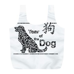 Year Of The Dog - Chinese New Year Full Print Recycle Bags (l)  by Valentinaart