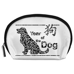 Year Of The Dog - Chinese New Year Accessory Pouches (large)  by Valentinaart