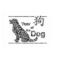 Year Of The Dog - Chinese New Year Double Sided Flano Blanket (mini)  by Valentinaart