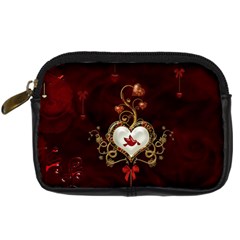 Wonderful Hearts With Dove Digital Camera Cases by FantasyWorld7