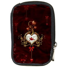 Wonderful Hearts With Dove Compact Camera Cases by FantasyWorld7