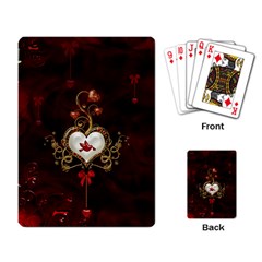 Wonderful Hearts With Dove Playing Card by FantasyWorld7