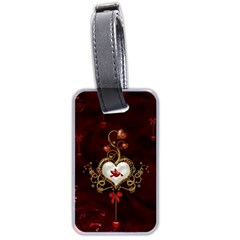 Wonderful Hearts With Dove Luggage Tags (two Sides)