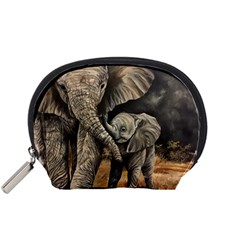 Elephant Mother And Baby Accessory Pouches (small) 