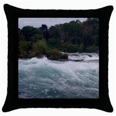 Sightseeing At Niagara Falls Throw Pillow Case (black) by canvasngiftshop