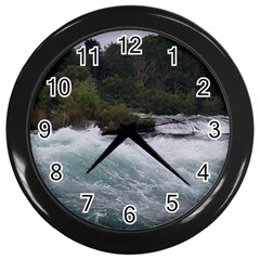 Sightseeing At Niagara Falls Wall Clocks (black) by canvasngiftshop