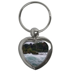 Sightseeing At Niagara Falls Key Chains (heart)  by canvasngiftshop