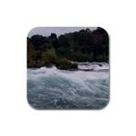 Sightseeing at Niagara Falls Rubber Square Coaster (4 pack)  Front