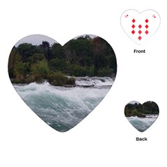 Sightseeing At Niagara Falls Playing Cards (heart)  by canvasngiftshop