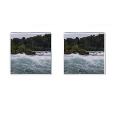 Sightseeing At Niagara Falls Cufflinks (square) by canvasngiftshop