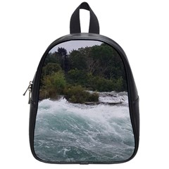 Sightseeing At Niagara Falls School Bag (small) by canvasngiftshop