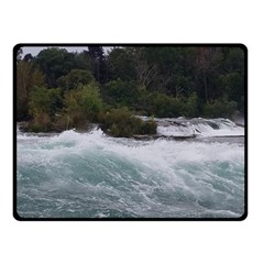 Sightseeing At Niagara Falls Fleece Blanket (small) by canvasngiftshop