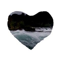 Sightseeing At Niagara Falls Standard 16  Premium Heart Shape Cushions by canvasngiftshop