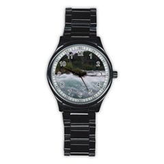 Sightseeing At Niagara Falls Stainless Steel Round Watch by canvasngiftshop