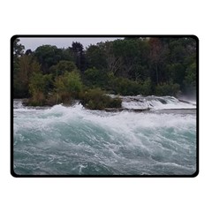 Sightseeing At Niagara Falls Double Sided Fleece Blanket (small)  by canvasngiftshop