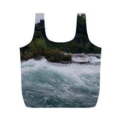 Sightseeing At Niagara Falls Full Print Recycle Bags (m)  by canvasngiftshop