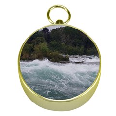 Sightseeing At Niagara Falls Gold Compasses by canvasngiftshop