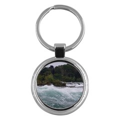 Sightseeing At Niagara Falls Key Chains (round)  by canvasngiftshop