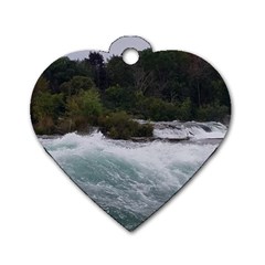 Sightseeing At Niagara Falls Dog Tag Heart (two Sides) by canvasngiftshop