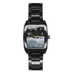 Sightseeing At Niagara Falls Stainless Steel Barrel Watch by canvasngiftshop