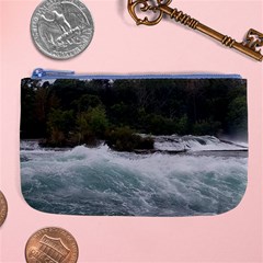 Sightseeing At Niagara Falls Large Coin Purse by canvasngiftshop