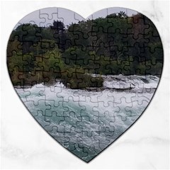 Sightseeing At Niagara Falls Jigsaw Puzzle (heart) by canvasngiftshop