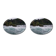 Sightseeing At Niagara Falls Cufflinks (oval) by canvasngiftshop