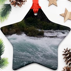 Sightseeing At Niagara Falls Star Ornament (two Sides) by canvasngiftshop