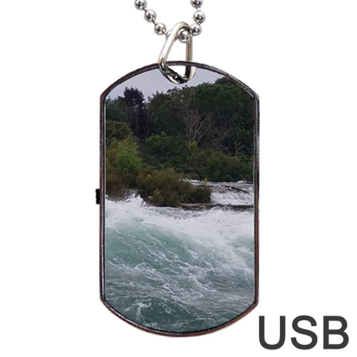 Sightseeing at Niagara Falls Dog Tag USB Flash (One Side)