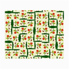 Plants And Flowers Small Glasses Cloth by linceazul