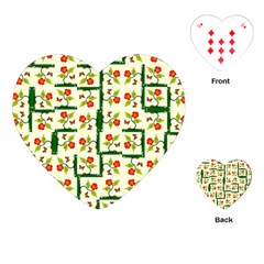 Plants And Flowers Playing Cards (heart)  by linceazul