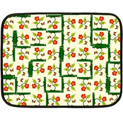 Plants And Flowers Fleece Blanket (mini) by linceazul