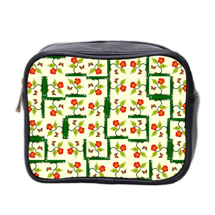 Plants And Flowers Mini Toiletries Bag 2-Side