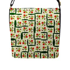 Plants And Flowers Flap Messenger Bag (l)  by linceazul