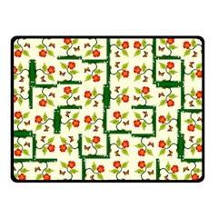 Plants And Flowers Double Sided Fleece Blanket (small)  by linceazul