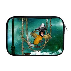 Funny Pirate Parrot With Hat Apple Macbook Pro 17  Zipper Case by FantasyWorld7