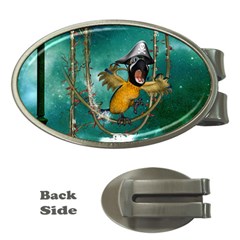 Funny Pirate Parrot With Hat Money Clips (oval)  by FantasyWorld7