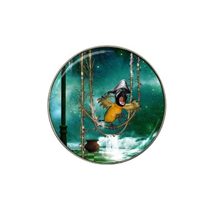 Funny Pirate Parrot With Hat Hat Clip Ball Marker