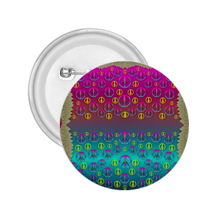 Years Of Peace Living In A Paradise Of Calm And Colors 2.25  Buttons