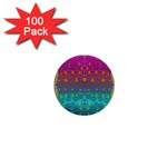 Years Of Peace Living In A Paradise Of Calm And Colors 1  Mini Buttons (100 pack)  Front