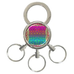 Years Of Peace Living In A Paradise Of Calm And Colors 3-ring Key Chains