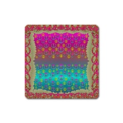 Years Of Peace Living In A Paradise Of Calm And Colors Square Magnet by pepitasart