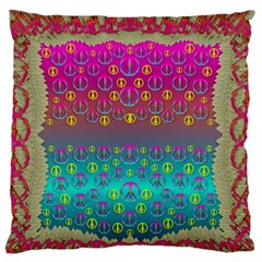 Years Of Peace Living In A Paradise Of Calm And Colors Standard Flano Cushion Case (one Side) by pepitasart