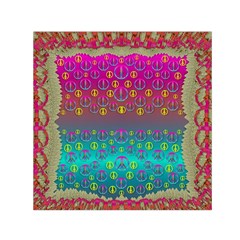 Years Of Peace Living In A Paradise Of Calm And Colors Small Satin Scarf (square) by pepitasart